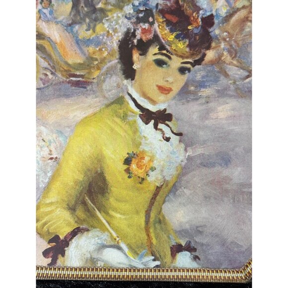 Vintage Victorian-Inspired Decorative Fabric Coasters Set Of 2 With Yellow Lady - Picture 4 of 10